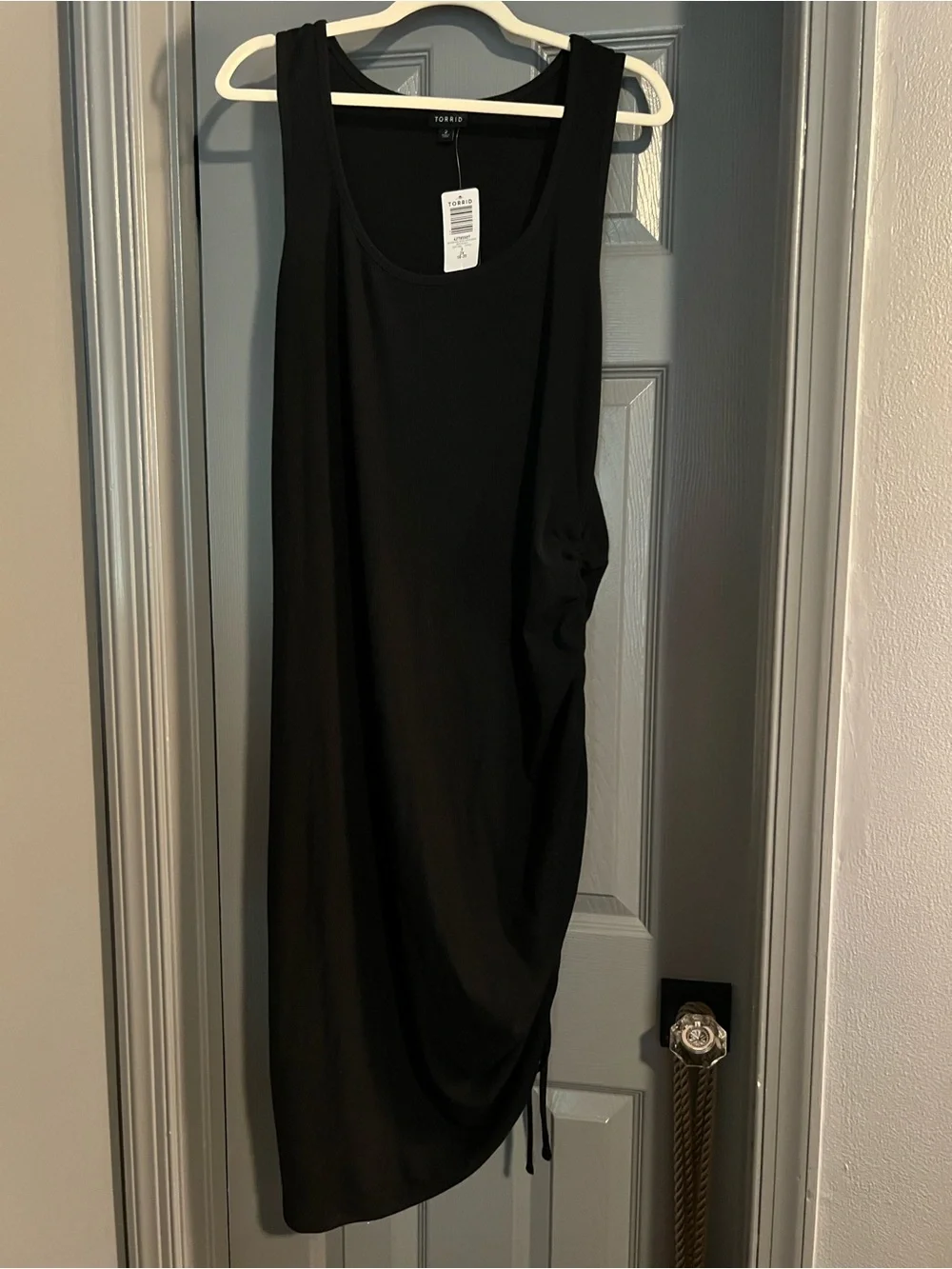 Torrid Midi Asymmetrical Rib Scoop Neck Dress - Picture 3 of 5